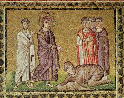 Jesus Cures the Woman who Bleeds, Scenes from the Life of Christ by Byzantine School